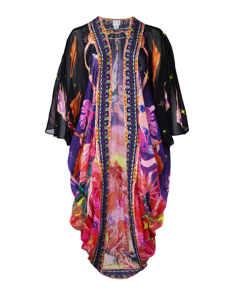 Front of a size one-size-fits-all Long Sleeve Long Cape in Flight by Camilla. | dia_product_style_image_id:295160